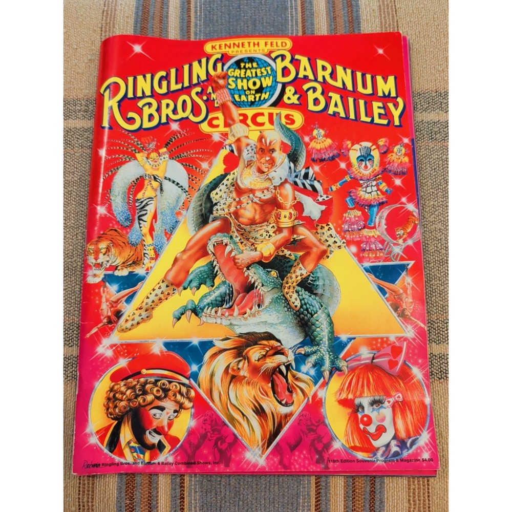 Vintage 1989 Ringling Bros Barnum Bailey Circus 118th Edition Souvenir Program